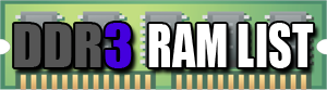 DDR3 RAM List